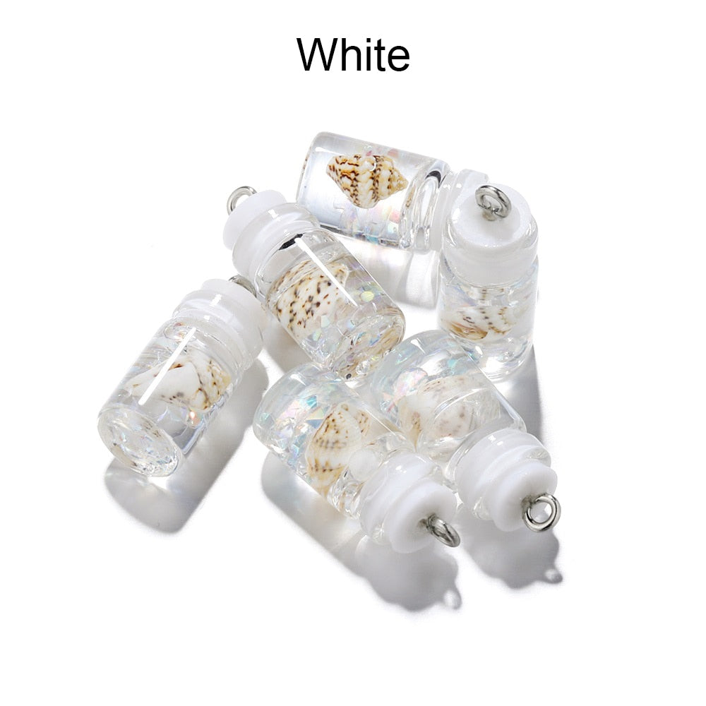 Pendentifs de bouteille à dérive océanique en coquille de conque, 10 pièces