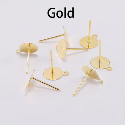 6-12 mm Stud Earring Blank Base, 200pcs