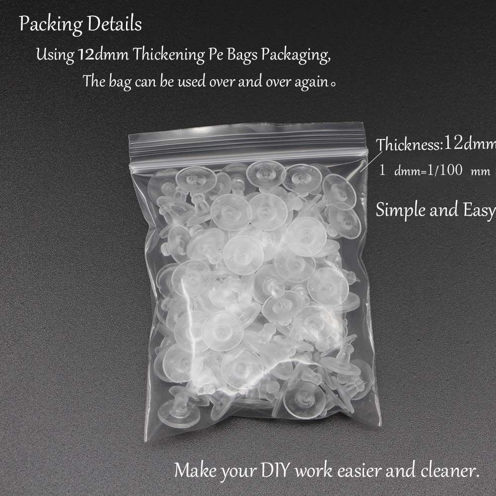 Silikonkautschuk-Ohrringverschlüsse, 100 Stück