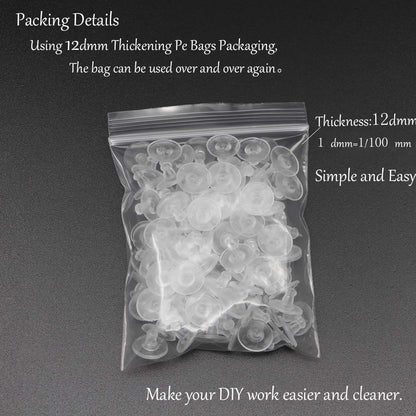 Silikonkautschuk-Ohrringverschlüsse, 100 Stück