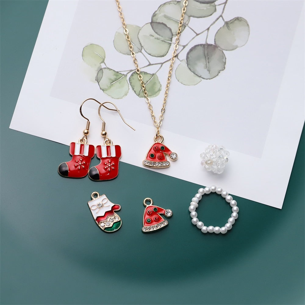 Metall-Emaille-Weihnachtsanhänger, 10–15 Stück