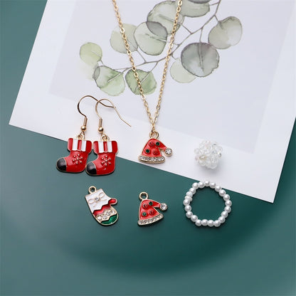 Metall-Emaille-Weihnachtsanhänger, 10–15 Stück