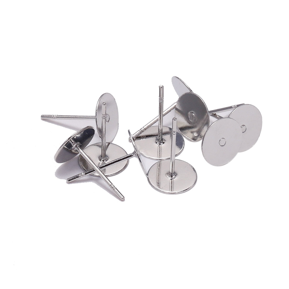 Stainless Steel Blank Earring Stud Base 3-8mm