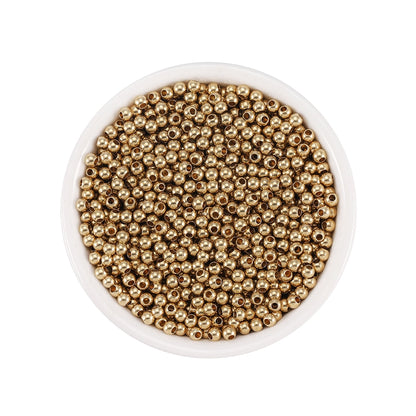 Runde Kugel-Abstandsperlen, 3–8 mm, 15–100 Stück