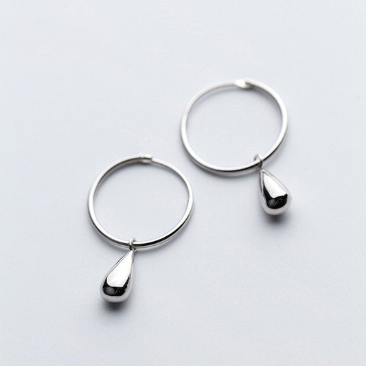 Boucles d'oreilles pendantes simples en forme de gouttes d'eau