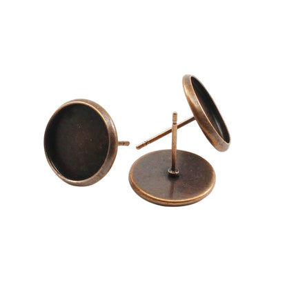 Earring Base for Cabochon Cameo, 8-16mm