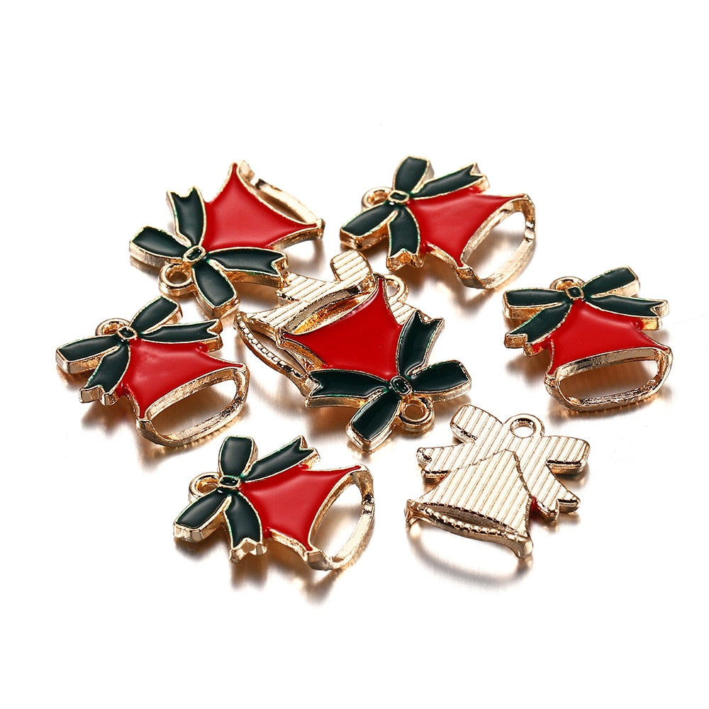 Metall-Emaille-Weihnachtsanhänger, 10–15 Stück