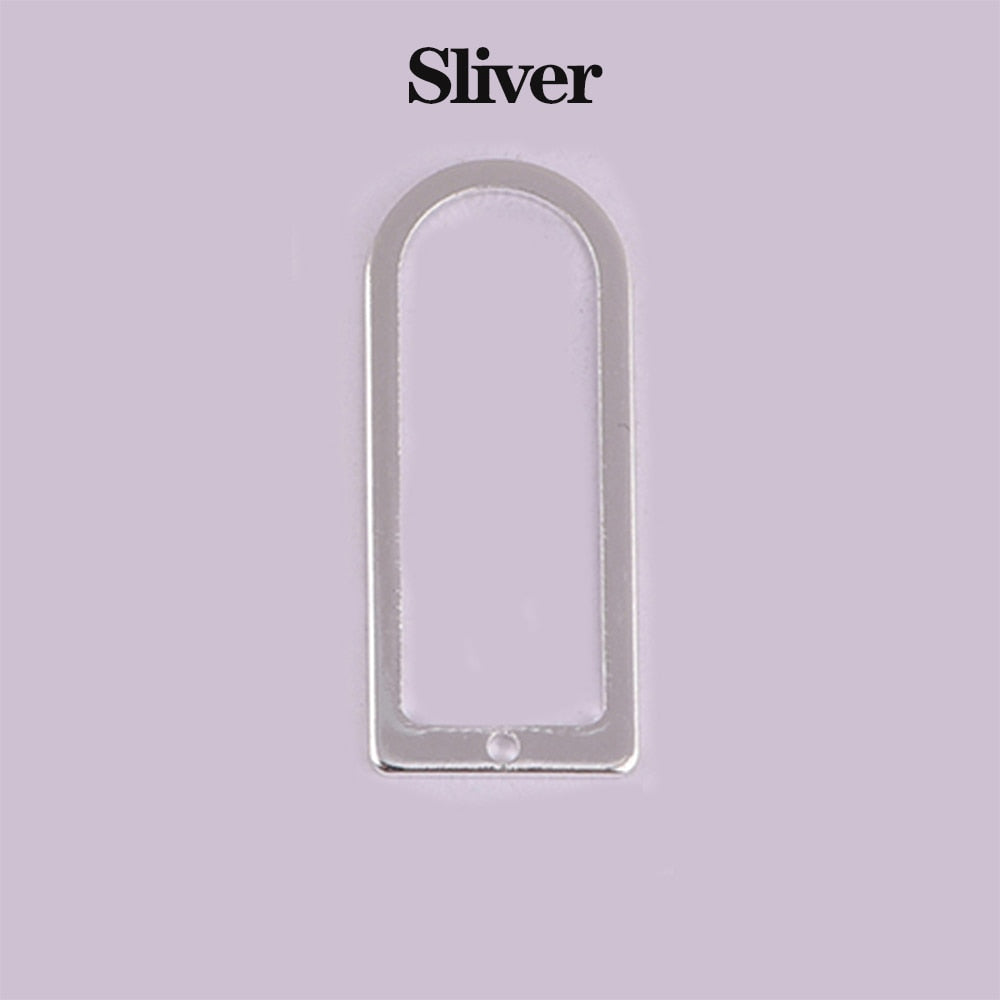 Geometric Door Shape Pendants Base, 10pcs