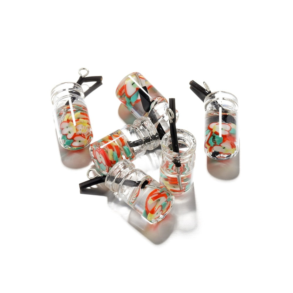 Pendentif à breloque fruit en bouteille, 10 pièces