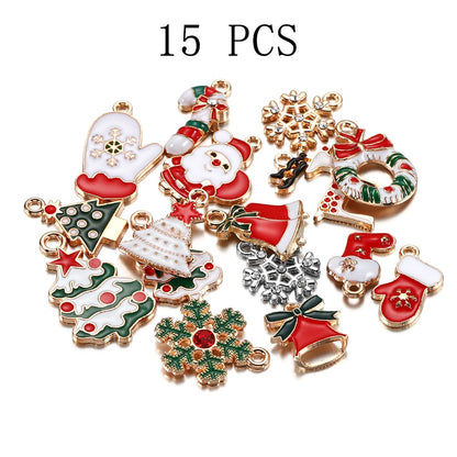 Metall-Emaille-Weihnachtsanhänger, 10–15 Stück