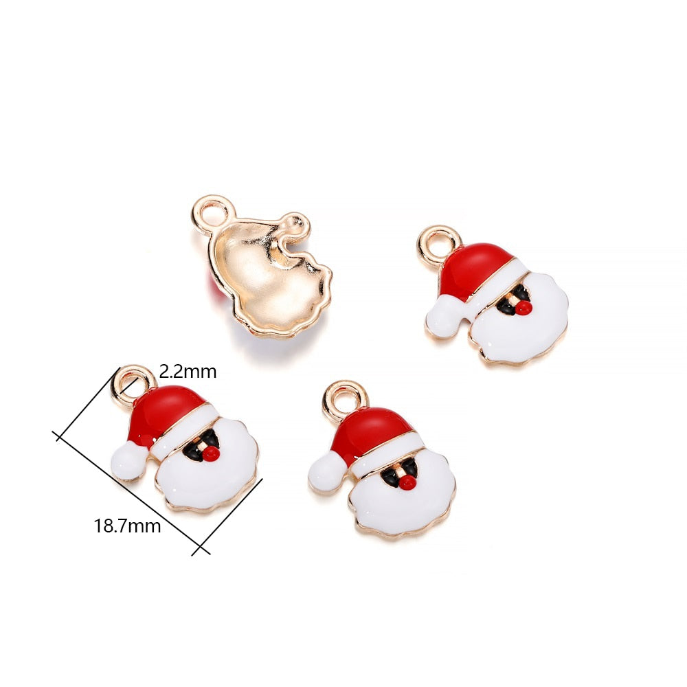 Metall-Emaille-Weihnachtsanhänger, 10–15 Stück