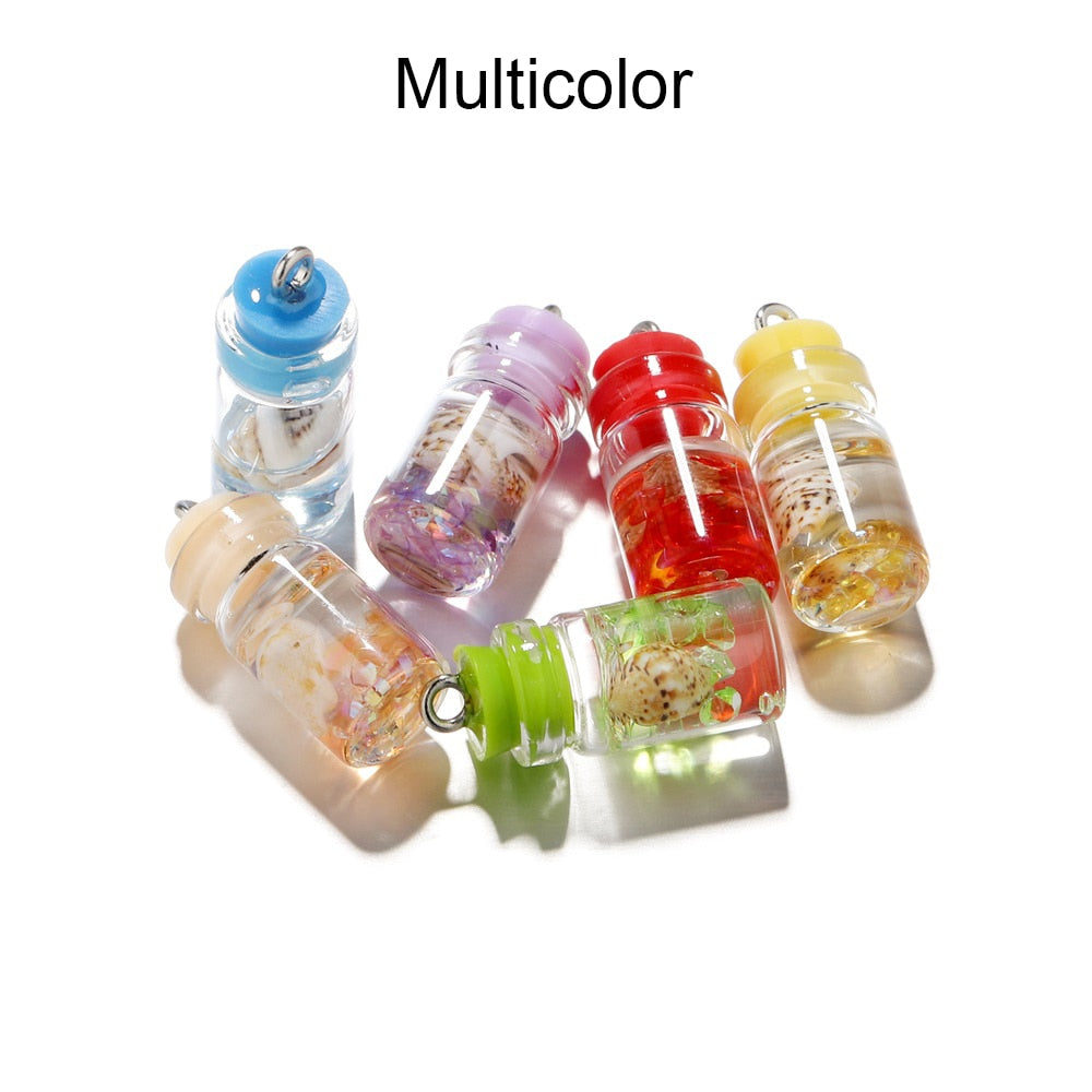 Pendentifs de bouteille à dérive océanique en coquille de conque, 10 pièces