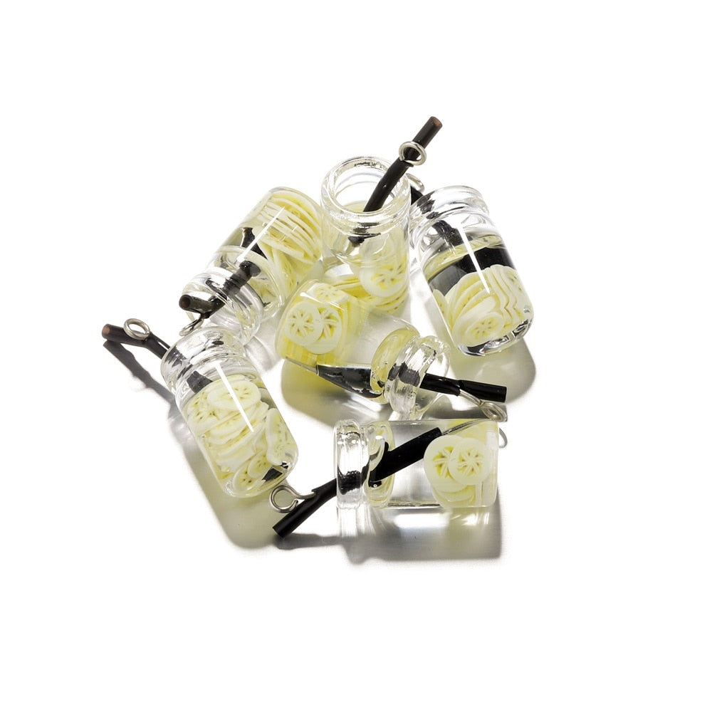 Pendentif à breloque fruit en bouteille, 10 pièces