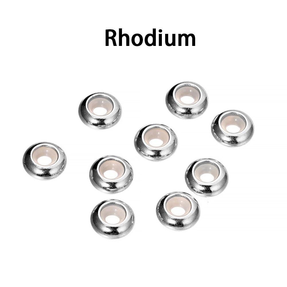 10 Stück abgeflachte CCB-Perlen aus Epoxidharz mit Silikon