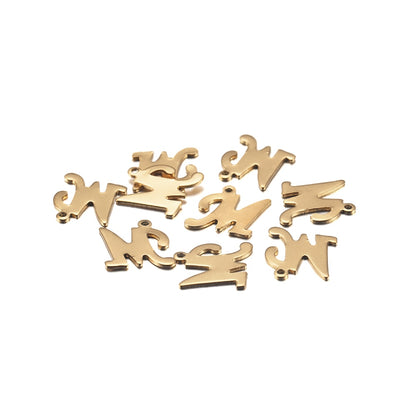 Anhänger mit englischen Buchstaben aus Edelstahl, 26 Stück