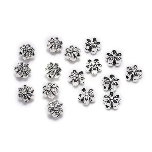 6mm Tibetan Antique Spacer Flower Bead 50pcs