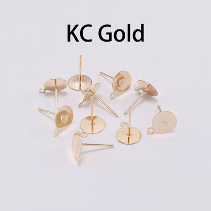 6-12 mm Stud Earring Blank Base, 200pcs