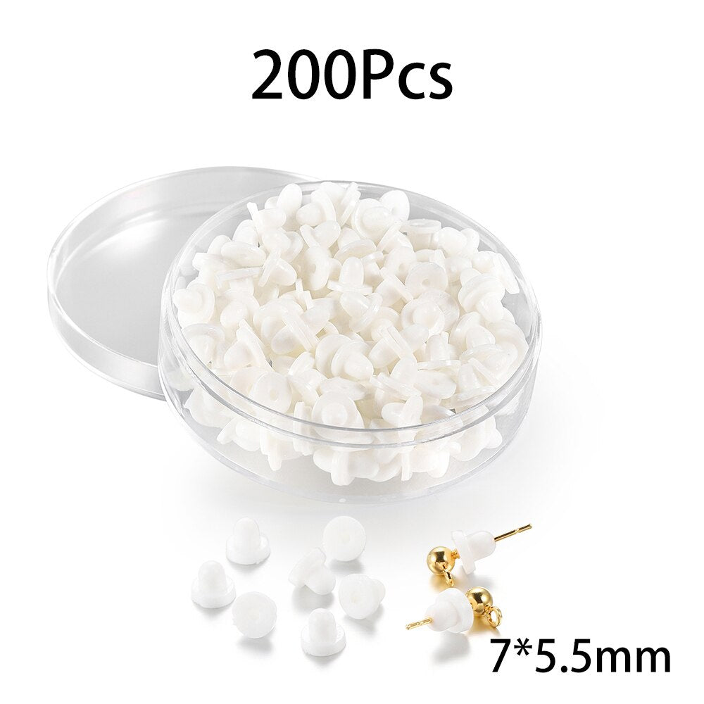 Boîte de boucles d'oreilles en silicone, 800 pièces