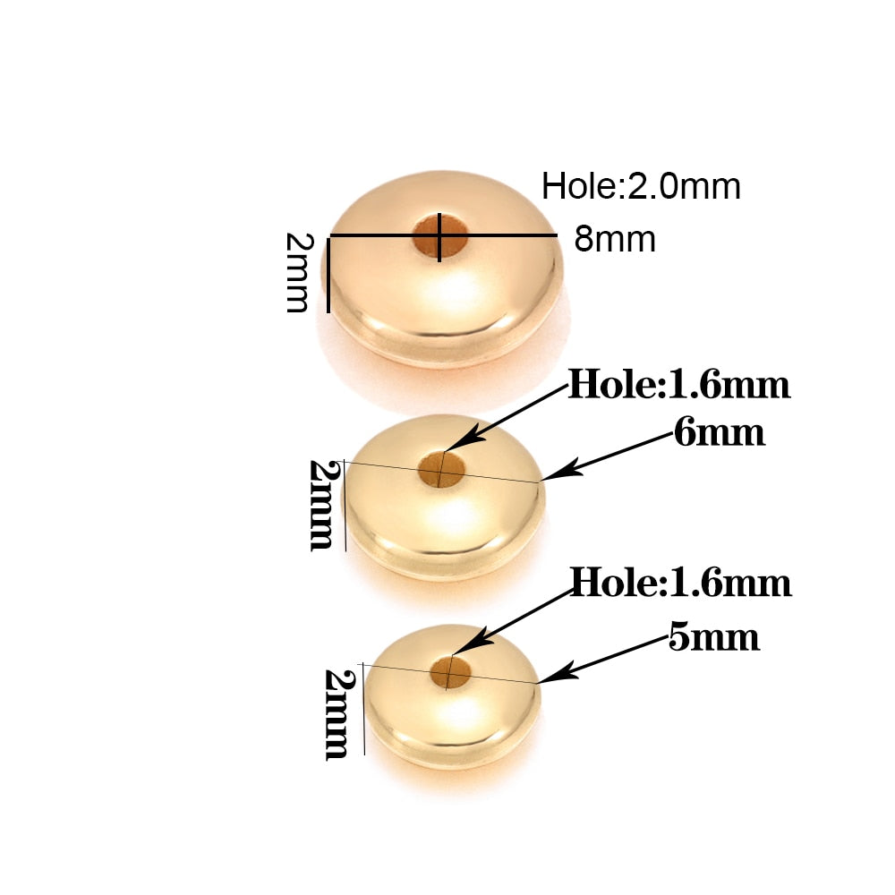 200–400 Stück CCB-Rondelle-Abstandsperlen, 5–6 mm