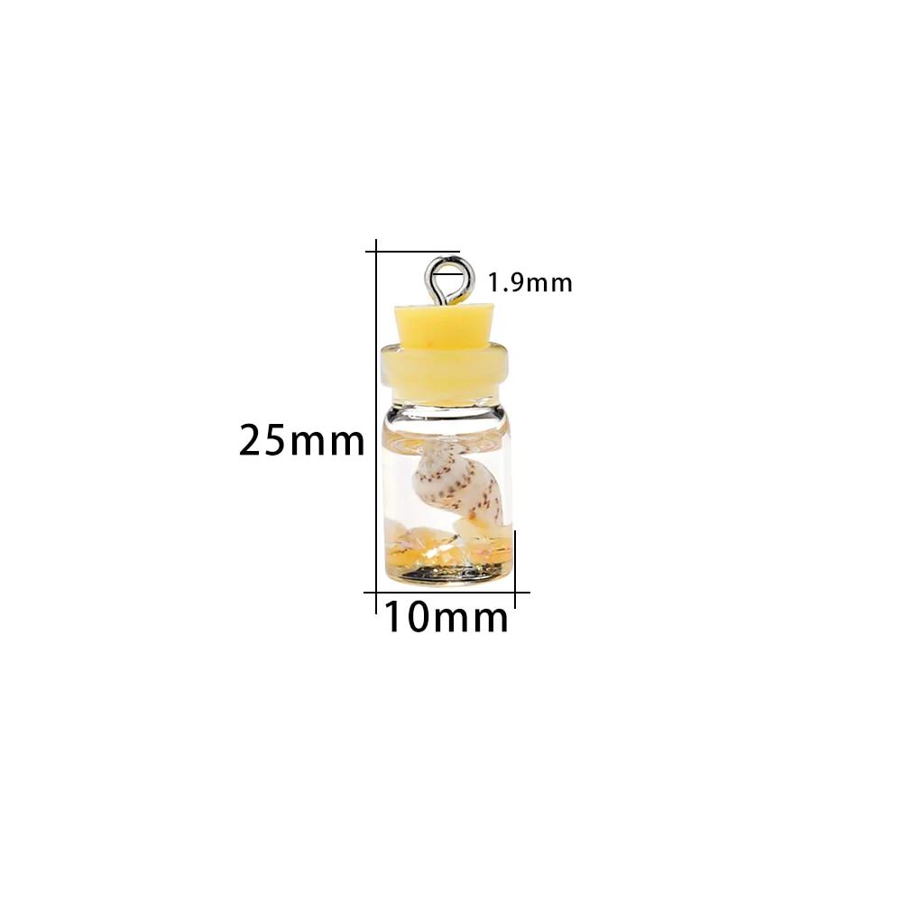 Pendentifs de bouteille à dérive océanique en coquille de conque, 10 pièces