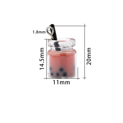 Harz-Perlen-Milch-Teeflaschen-Anhänger