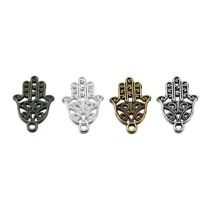 20 Stück 15 x 21 mm klassische antike Bronze-Hand-Charms-Anhänger