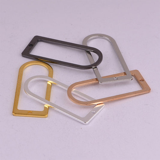 Geometric Door Shape Pendants Base, 10pcs