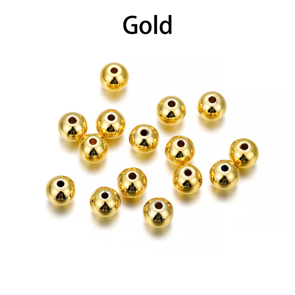 Kugel-Abstandsperlen, 10–100 Stück