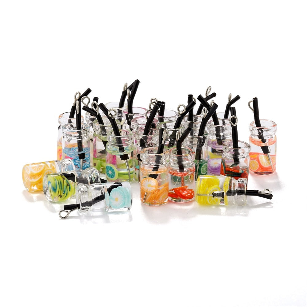 Pendentif à breloque fruit en bouteille, 10 pièces