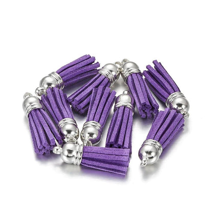 60pcs 38mm Tassel Vintage Leather Pendants