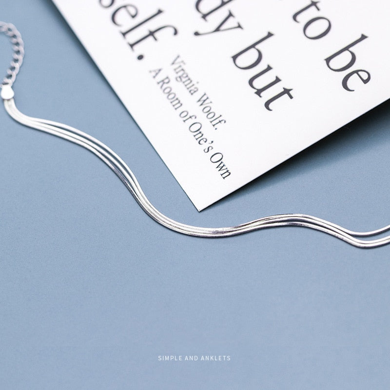 Three Layer Snake Bone Chain Bracelet