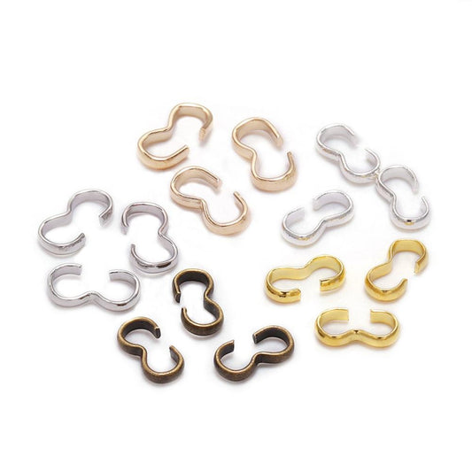 4x8mm Gold Clasp Connectors, 100pcs