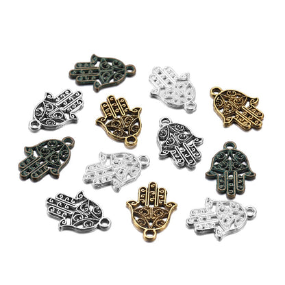 20 Stück 15 x 21 mm klassische antike Bronze-Hand-Charms-Anhänger