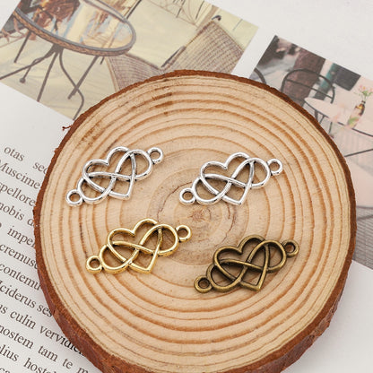 Breloques coeur infini amour pour toujours, 20 pièces
