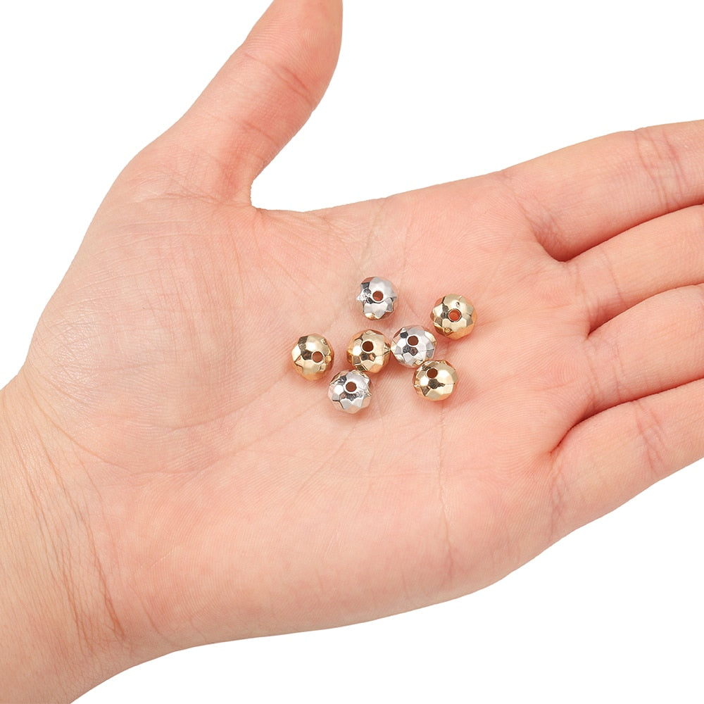 100 pièces de perles rondes en plastique CCB Abacus