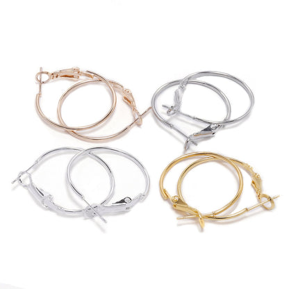 Boucles d'oreilles créoles rondes dorées de 20 à 50 mm