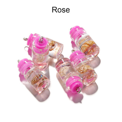 Pendentifs de bouteille à dérive océanique en coquille de conque, 10 pièces