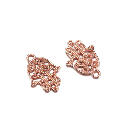 20 Stück 15 x 21 mm klassische antike Bronze-Hand-Charms-Anhänger