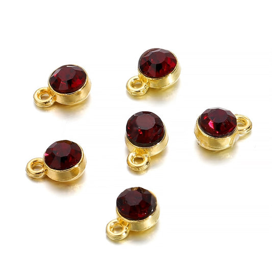 Colorful Crystal Birthstone Dangle Charms