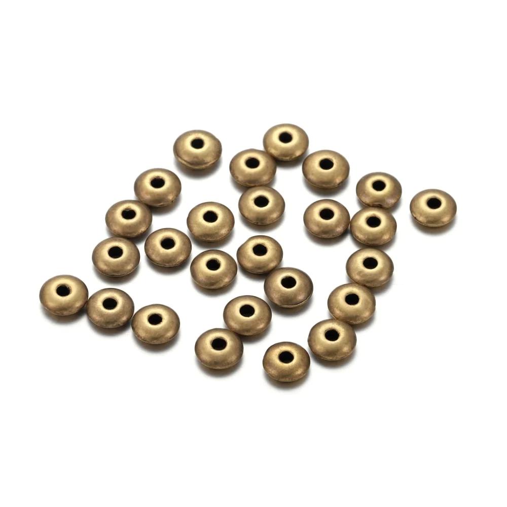 200–400 Stück CCB-Rondelle-Abstandsperlen, 5–6 mm