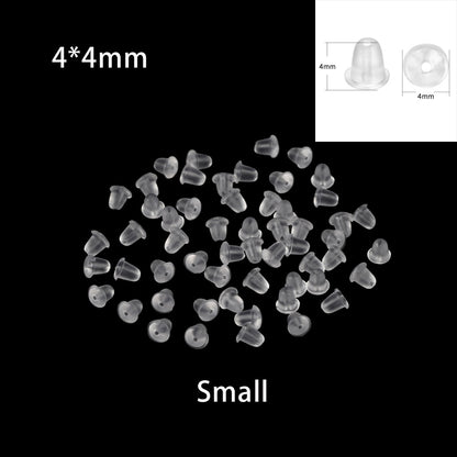 Rubber Earring Backs Earnuts, 100-200pcs