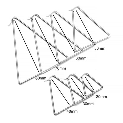 Boucles d'oreilles en acier inoxydable doré : étoile, carré, cœur, 6 pièces
