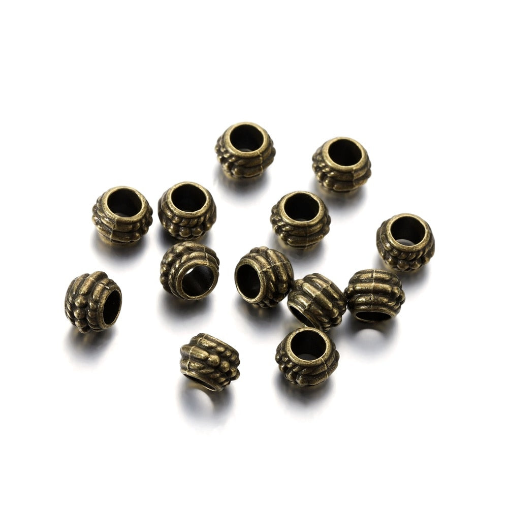 8 mm antike Spacer-Perlen, 30 Stück