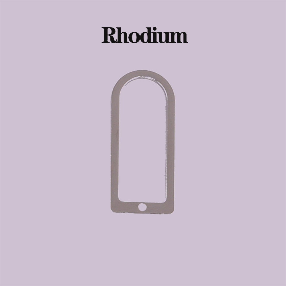 Geometric Door Shape Pendants Base, 10pcs