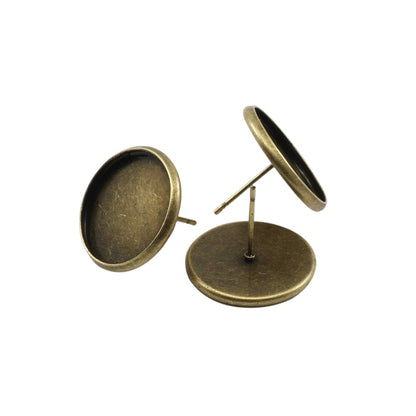 Earring Base for Cabochon Cameo, 8-16mm