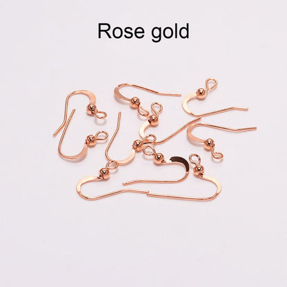 100 pièces-crochets de boucles d'oreilles 19x18mm, crochet d'oreille torsadé