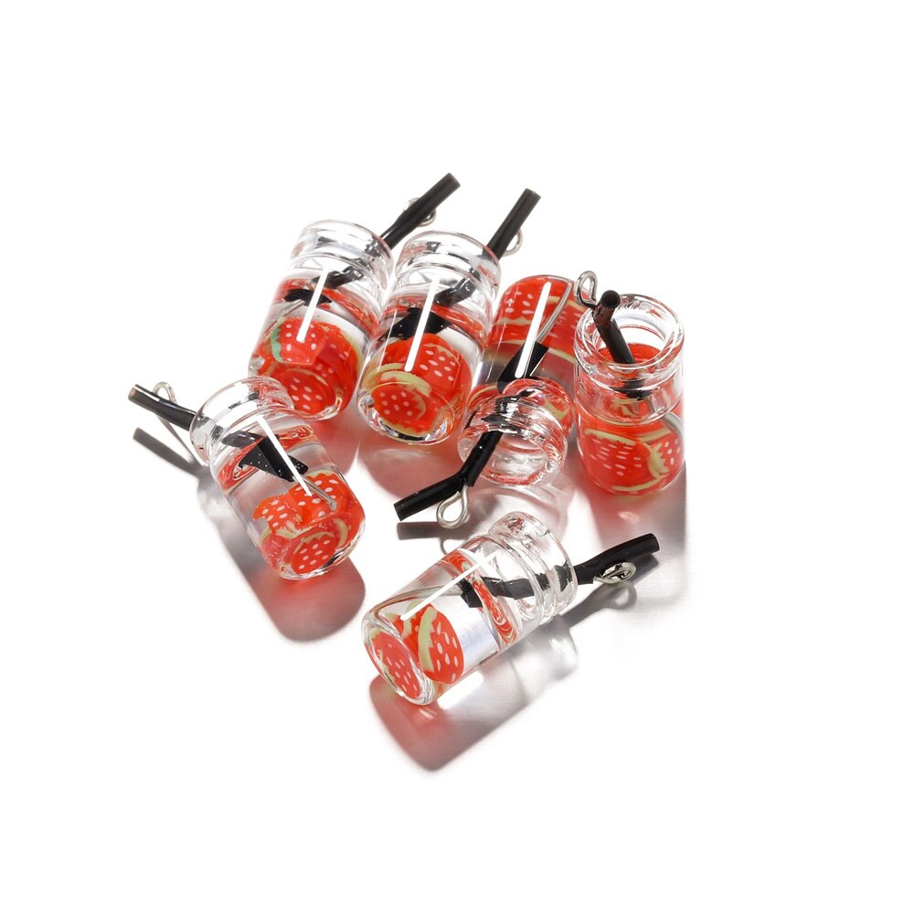 Pendentif à breloque fruit en bouteille, 10 pièces