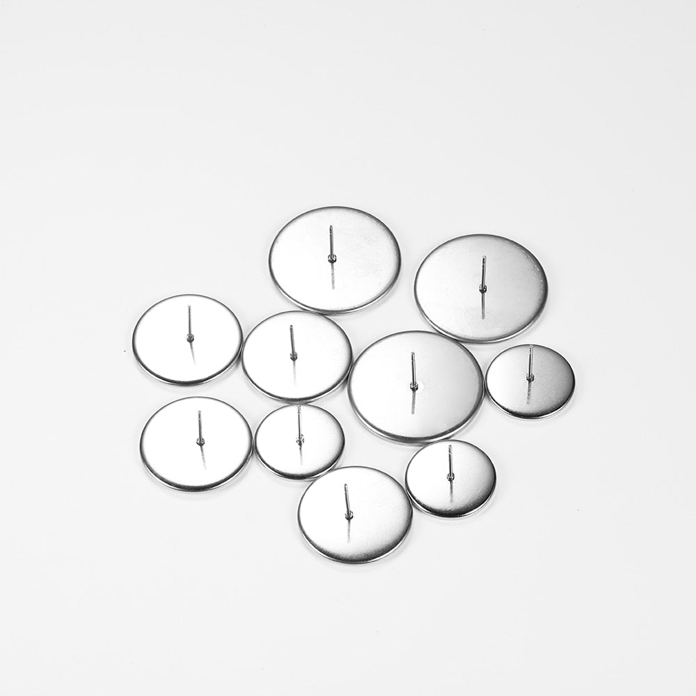 6mm-25mm Stainless Steel Blank Earring Base, 20pcs