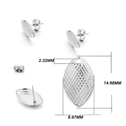 Base de clou de boucle d'oreille géométrique en acier inoxydable, 10 pièces