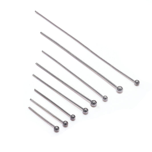 15-50mm Bright Tone Steel Ball Head Pins, 100pcs